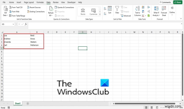 วิธีแปลงข้อความเป็นคอลัมน์ใน Excel 
