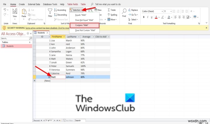 วิธีการจัดเรียงและกรองระเบียนใน Microsoft Access