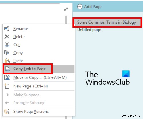 วิธีสร้างลิงก์ใน OneNote 