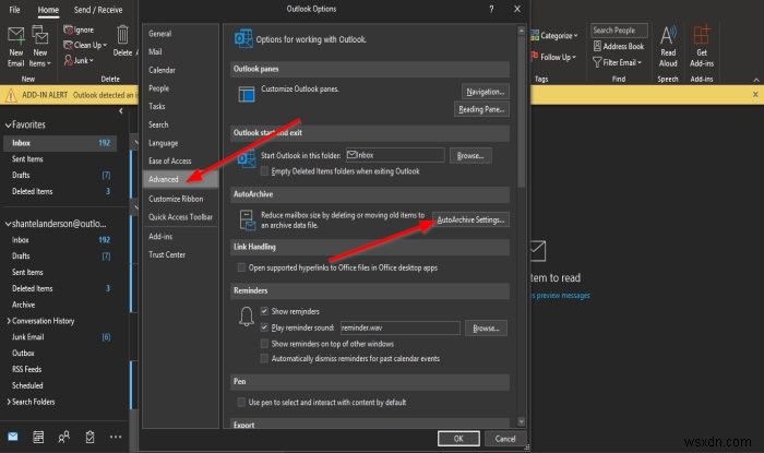 วิธีเก็บถาวรรายการ Outlook โดยอัตโนมัติ 