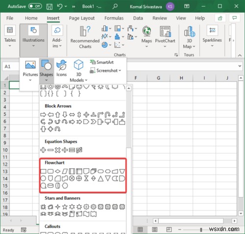 วิธีสร้างผังงานใน Microsoft Excel 