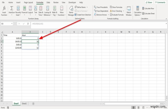 วิธีใช้ฟังก์ชันชั่วโมง นาที และวินาทีใน Microsoft Excel 
