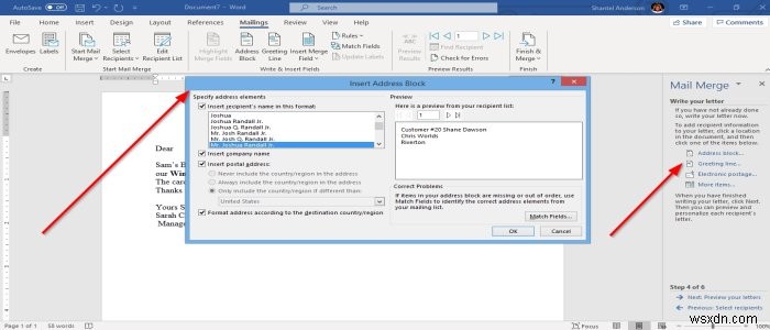 วิธีใช้ Mail Merge for Letters ใน Microsoft Word 