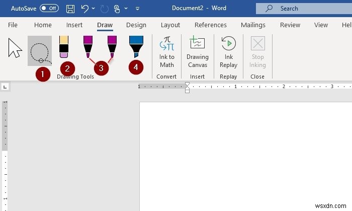 วิธีการวาดใน Microsoft Word โดยใช้เครื่องมือแท็บการวาด