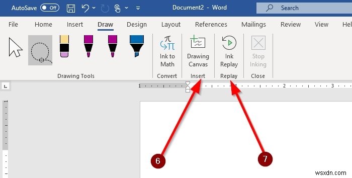 วิธีการวาดใน Microsoft Word โดยใช้เครื่องมือแท็บการวาด