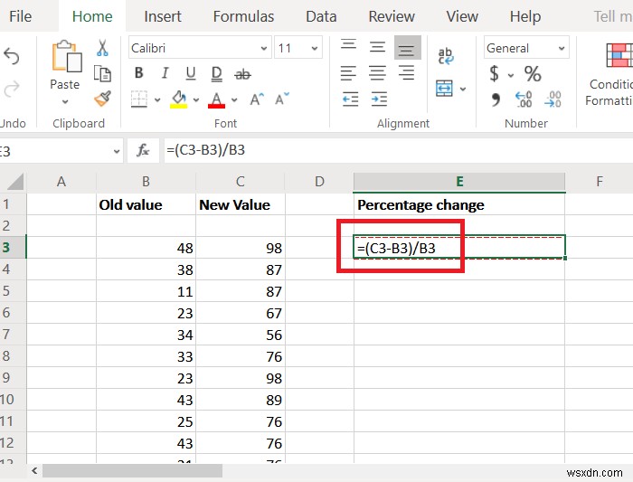 एक्सेल में प्रतिशत परिवर्तन कैसे खोजें? 