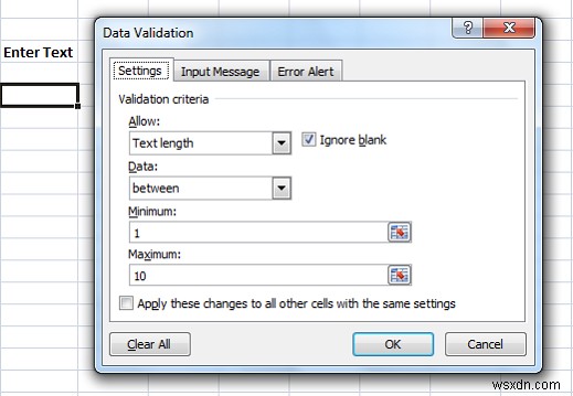 วิธีเพิ่มข้อความแสดงข้อผิดพลาดใน Microsoft Excel 