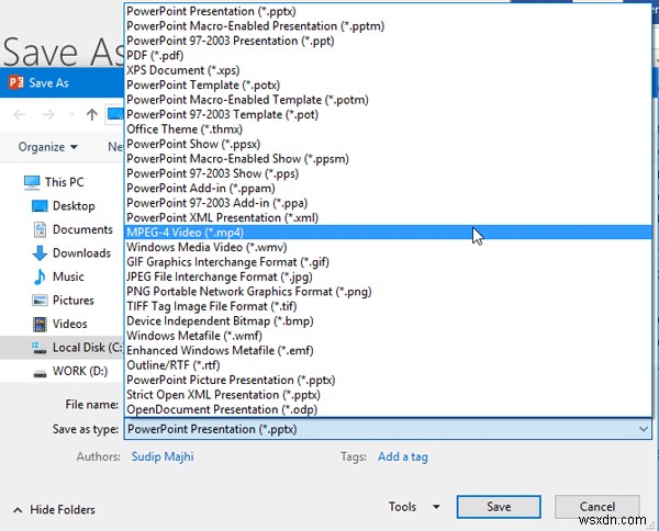 วิธีแปลงงานนำเสนอ PowerPoint เป็นวิดีโอ 