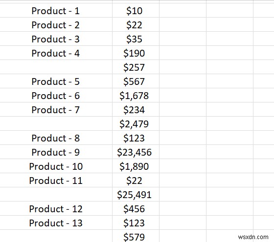 วิธีคำนวณ Sporadic Totals ใน Microsoft Excel 
