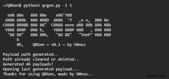 รหัส QR ที่เป็นอันตรายกับ QRGen 