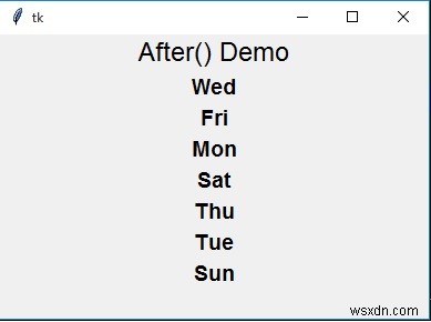 sau phương thức trong Python Tkinter 