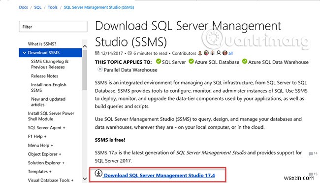 Hướng dẫn cài đặt SQL Server 2017 từng bước
