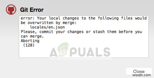 วิธีแก้ไขข้อผิดพลาด Git  การเปลี่ยนแปลงในเครื่องของคุณกับไฟล์ต่อไปนี้จะถูกเขียนทับโดยการผสาน  