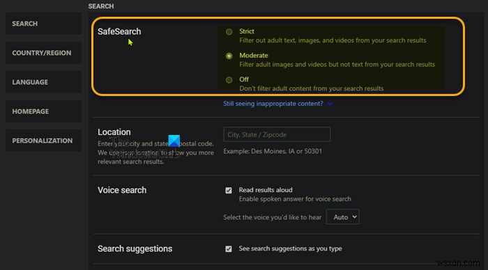 Cách ngăn Edge mở liên kết Bing trong Tab mới trên Windows, macOS hoặc Linux 
