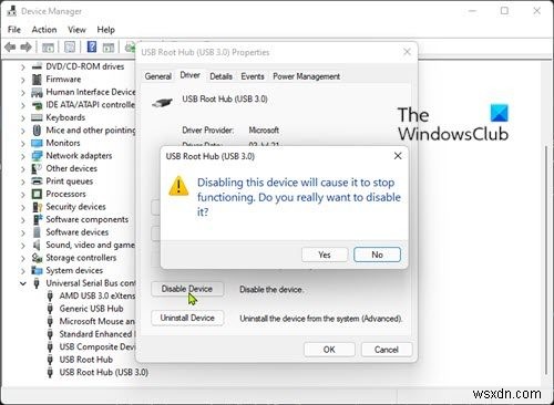 Tạm ngưng có chọn lọc khiến các thiết bị USB trên bộ chia USB ngừng hoạt động 