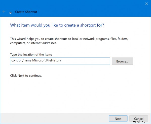 विंडोज 11/10 पर फाइल हिस्ट्री के लिए शॉर्टकट कैसे बनाएं? 