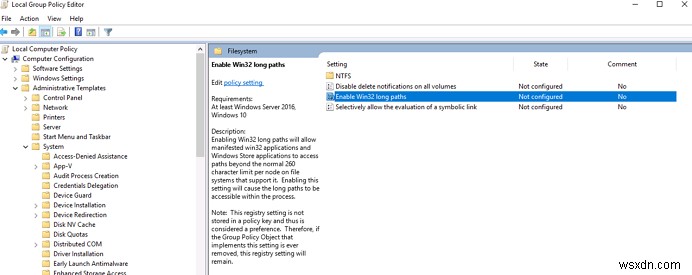 วิธีเปิดหรือปิดการใช้งาน Win32 Long Paths ใน Windows 11/10 