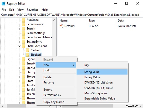 ลบ Move to OneDrive จากเมนูบริบทใน Windows 10 