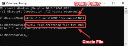 विंडोज 11/10 में सीएमडी के माध्यम से फाइलों और फ़ोल्डरों को प्रबंधित करने के लिए उपयोगी कमांड 