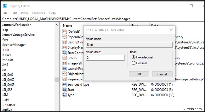 WslRegisterDistribution ล้มเหลวโดยมีข้อผิดพลาด:0x800700b7 หรือ 0x80080005 
