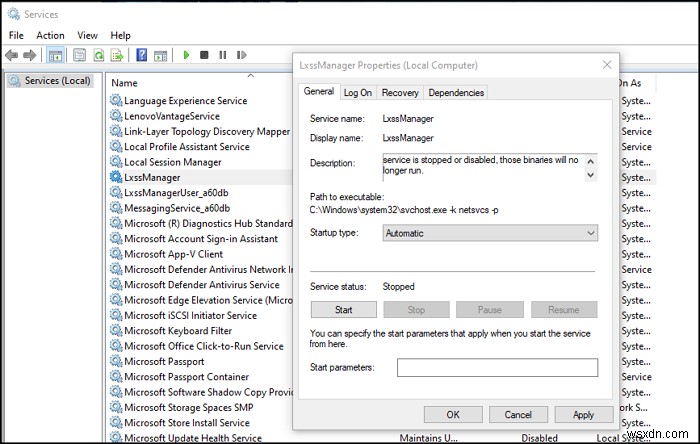 WslRegisterDistribution ล้มเหลวโดยมีข้อผิดพลาด:0x800700b7 หรือ 0x80080005 