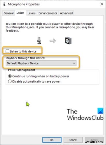 Cách nghe Micrô thông qua Thiết bị phát lại trên Windows 11/10 