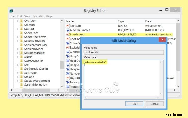 ChkDsk ทำงานโดยอัตโนมัติทุกครั้งที่เริ่มต้นระบบใน Windows 11/10 
