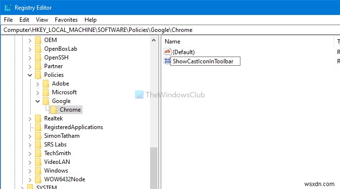 วิธีแสดงหรือซ่อนไอคอนแถบเครื่องมือ Google Cast ใน Chrome 