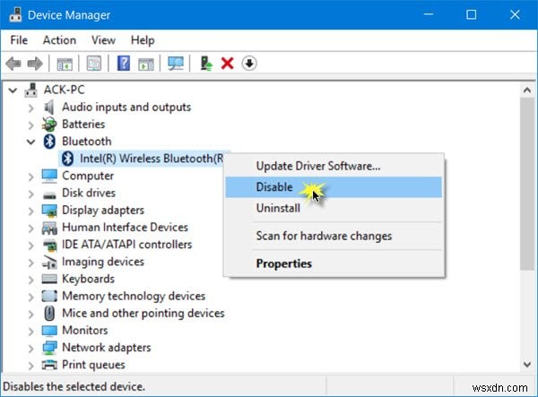 วิธีปิดหรือปิดใช้งาน Bluetooth ใน Windows 11/10 