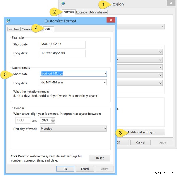 วิธีเพิ่มวันในสัปดาห์ให้กับนาฬิกาบนแถบงานใน Windows 11/10 