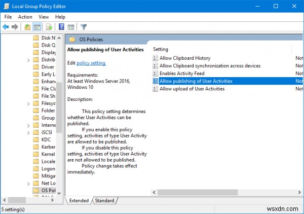 วิธีปิดการใช้งานประวัติกิจกรรมอย่างถาวรใน Windows 11/10 