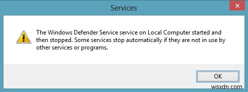 Windows Search Service บน Local Computer เริ่มทำงานแล้วหยุดลง 