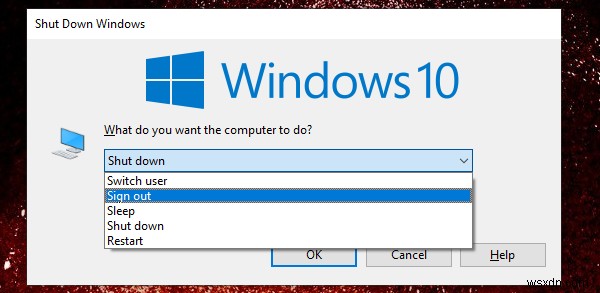 วิธีออกจากระบบคอมพิวเตอร์หรือออกจากระบบ Windows 11/10 