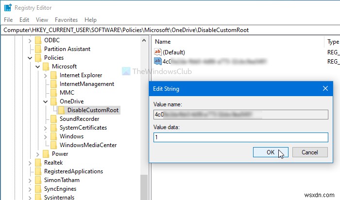 วิธีป้องกันไม่ให้ผู้ใช้เปลี่ยนตำแหน่งโฟลเดอร์ OneDrive 