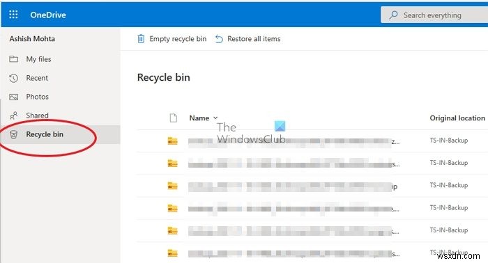 Windows 11/10 में हटाई गई OneDrive फ़ाइलों को कैसे पुनर्प्राप्त करें 