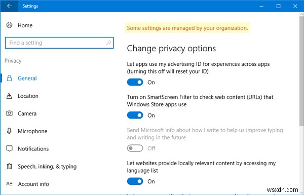 कुछ सेटिंग्स Windows 11/10 में आपके संगठन संदेश द्वारा प्रबंधित की जाती हैं 