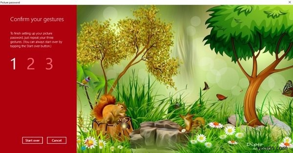 วิธีตั้งค่ารหัสผ่านรูปภาพใน Windows 10 