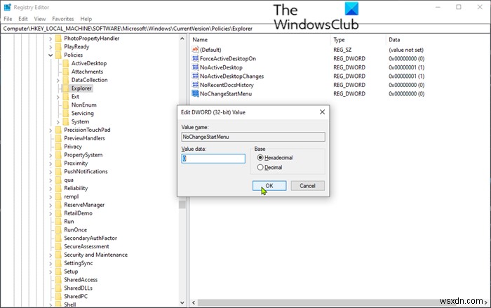 Pin To Start Menu ไม่ทำงานหรือเป็นสีเทาใน Windows 11/10 