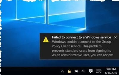 Windows 11/10 में Windows सेवा त्रुटि संदेश से कनेक्ट करने में विफल 