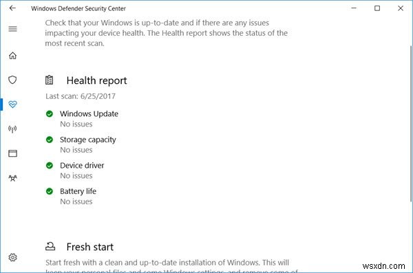 Windows 10/11 में स्वास्थ्य रिपोर्ट उपलब्ध नहीं है 