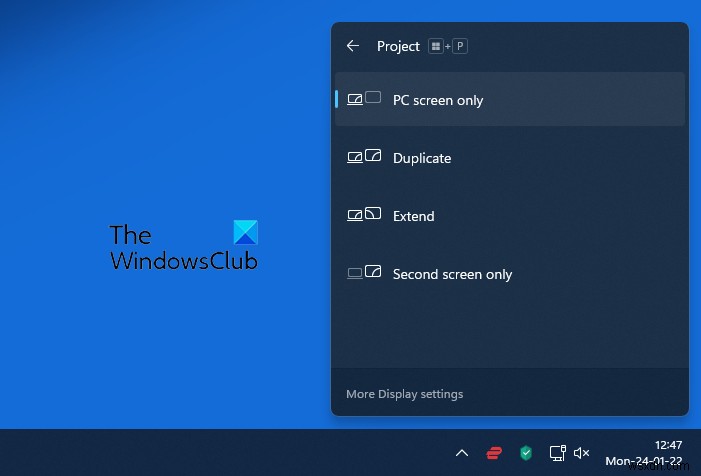 Cách chiếu màn hình laptop ra màn hình ngoài trong Windows 11/10 