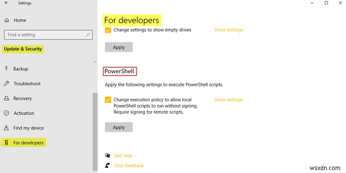 Cài đặt Windows Update và Bảo mật trong Windows 10 