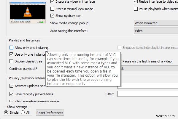 วิธีเล่นหลายวิดีโอบน VLC Player ใน Windows 10 