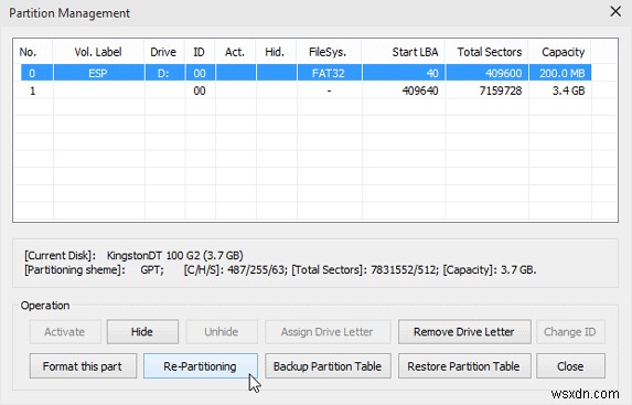 สร้างหลายพาร์ติชั่นบนไดรฟ์ USB ใน Windows 10 โดยใช้ MakeWinPEMedia 