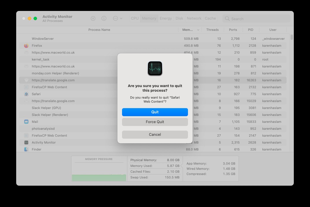 मैक पर मेमोरी (रैम) कैसे खाली करें 