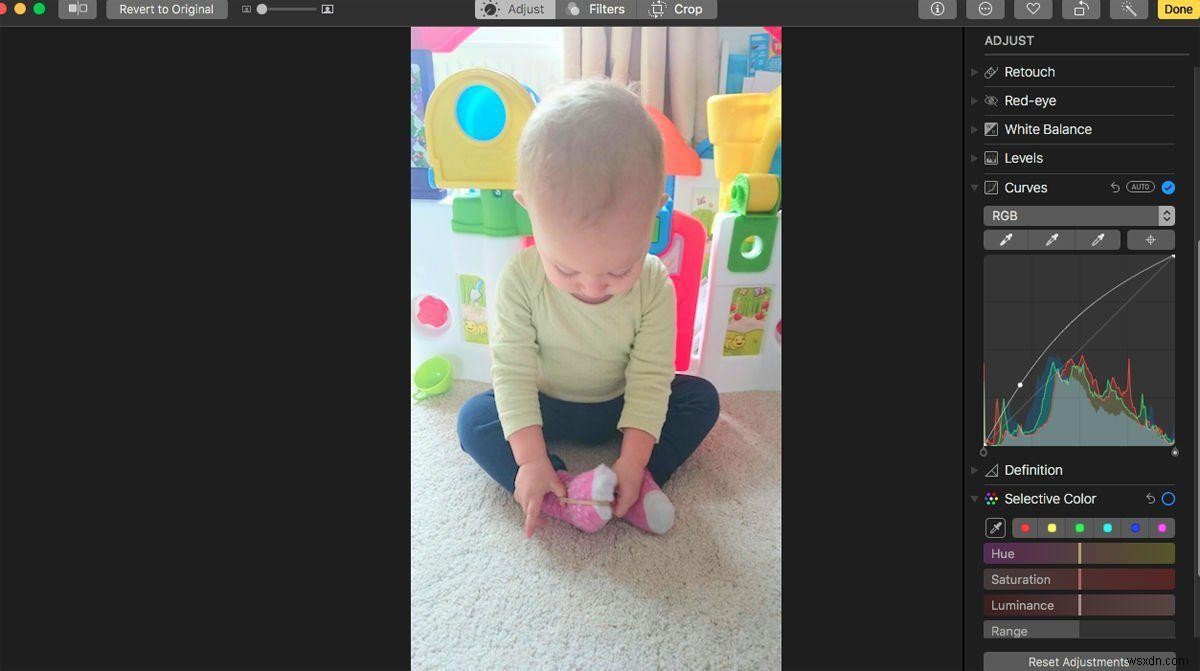 Cách chỉnh sửa trong Ảnh dành cho Mac 