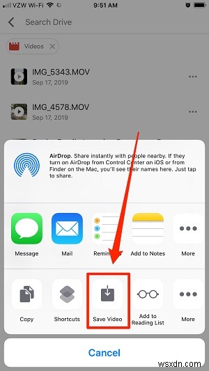 Cách gửi video từ Samsung sang iPhone 13 