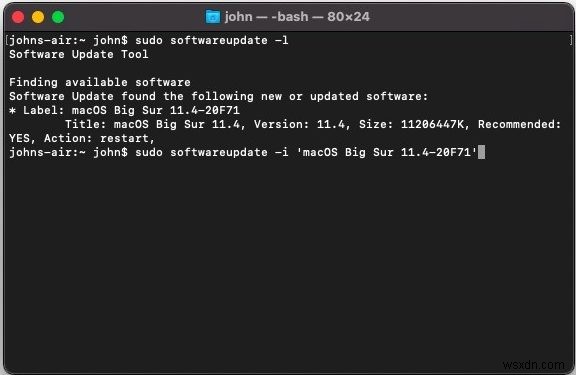 Cách cập nhật máy Mac của bạn bằng thiết bị đầu cuối 