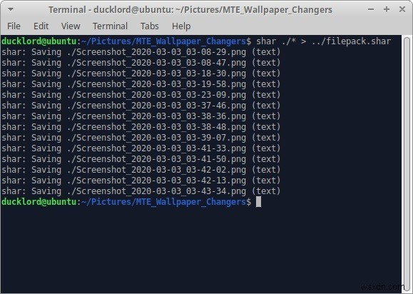 วิธีสร้างคลังเก็บแบบขยายตัวเองด้วย shar ใน Linux 