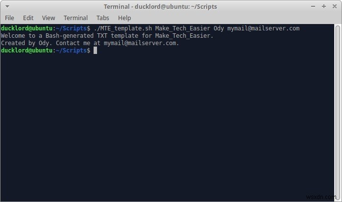 Cách tạo tập lệnh mẫu TXT bằng BASH 